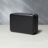 Hong Kong, eight-watch box with compartment, black, saffiano leather | Buy A Collected Man Accessories