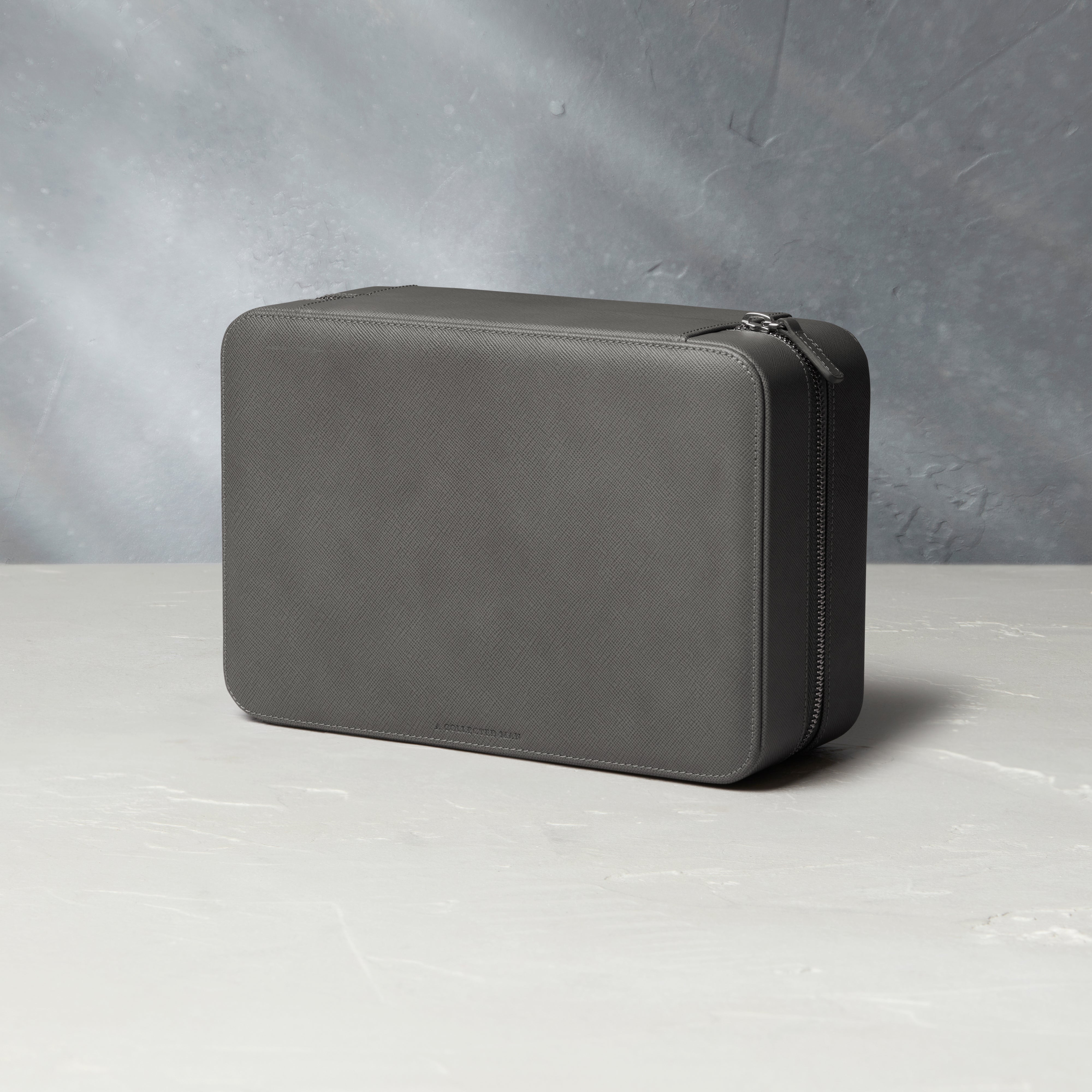 Eight-watch box with compartment, lava grey, saffiano | Buy at ACM ...