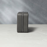 Hong Kong, eight-watch box with compartment, lava grey, saffiano leather | Buy at A Collected Man London