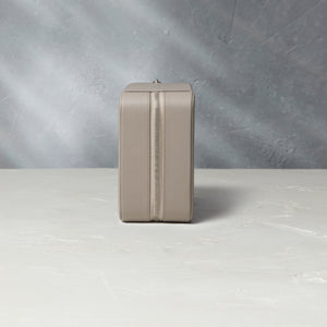 Hong Kong, eight-watch box with compartment, light taupe, saffiano leather | Buy A Collected Man London