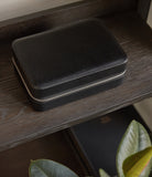 Hong Kong, eight-watch box with compartment, black, saffiano leather | Buy A Collected Man Accessories