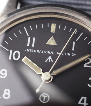 tritium dial IWC Mark XI 6B/346 vintage military RAF pilot steel watch online at A Collected Man London vintage military watch specialist