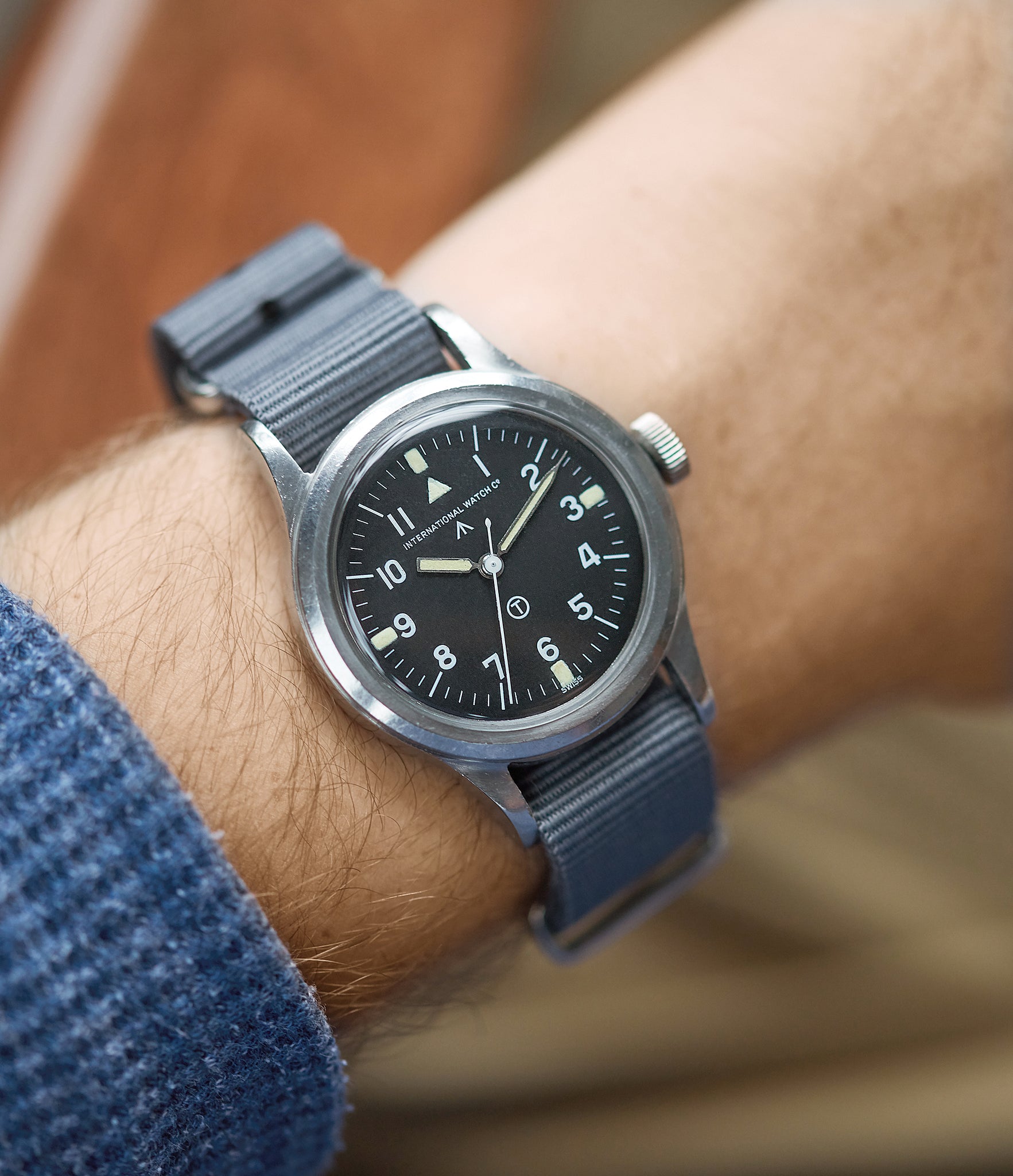 British military watch vintage IWC Mark 11 6B/346 RAF pilot's military steel watch for sale online at A Collected Man London UK specialist of rare watches
