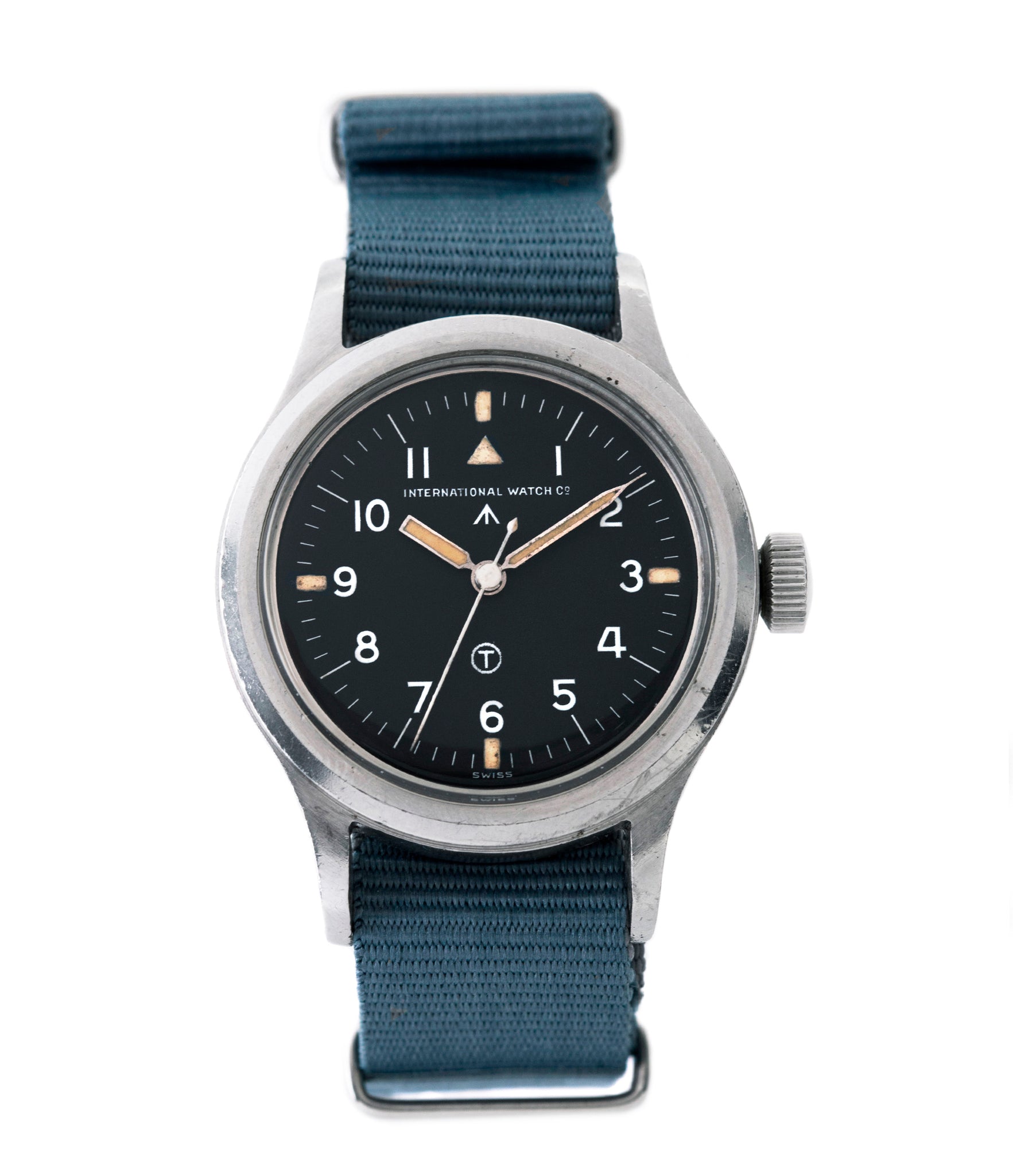 buy IWC Mark XI 6B/346 steel vintage military wristwatch Cal. 89 for sale online at A Collected Man London UK specialist of rare watches