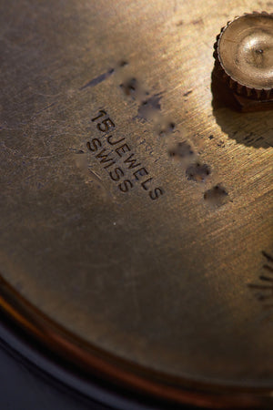 Detail shot of IMHOF World Time Clock with heure universelle complication for sale at A Collected Man London