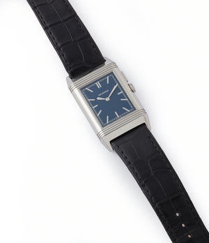selling Jaeger-LeCoultre Grand Reverso Duoface Blue Ultra-Thin Boutique Edition 278.8.54 steel preowned traveller