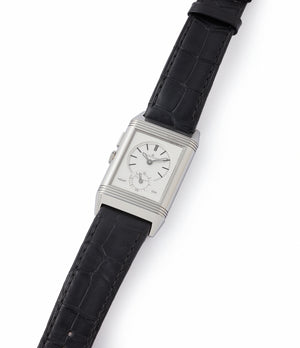 silver and blue dial Jaeger-LeCoultre Boutique Edition Grand Reverso Duoface Blue Ultra-Thin 278.8.54 steel preowned traveller