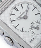 traveller dual time zone watch Jaeger-LeCoultre Boutique Edition Grand Reverso Duoface Blue Ultra-Thin 278.8.54 steel preowned watch