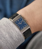 collect rare watch Jaeger-LeCoultre Boutique Edition Grand Reverso Duoface Blue Ultra-Thin 278.8.54 steel preowned traveller