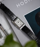 rare men's luxury watch 278.8.54 Jaeger-LeCoultre Grand Reverso Ultra-Thin Duoface Blue Boutique Edition steel preowned traveller dress watch