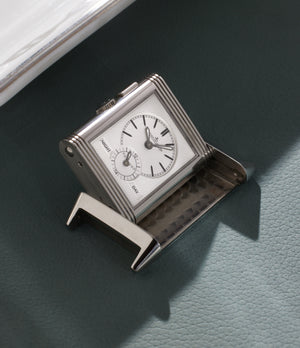 White Front Dial in motion | Jaeger-LeCoultre Grand Reverso | Ultra-Thin | Duoface Blue | Stainless Steel | A Collected Man | Available Worldwide