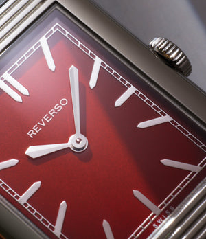 Front dial | Jaeger-LeCoultre Grand Reverso 1931 “Rouge” | Stainless Steel | A Collected Man | Available Worldwide
