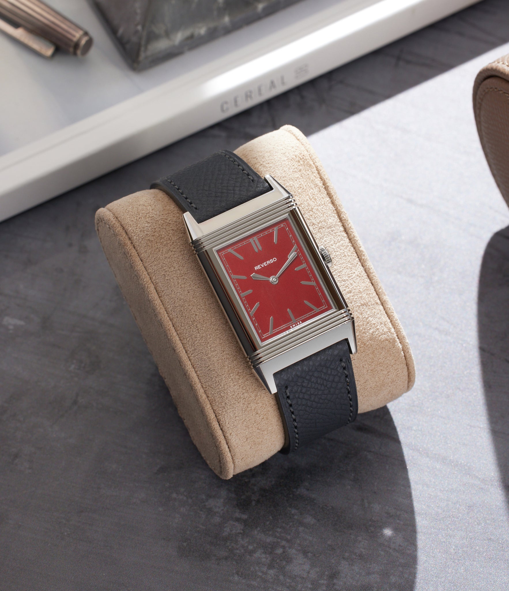 Front dial | Jaeger-LeCoultre Grand Reverso 1931 “Rouge” | Stainless Steel | A Collected Man | Available Worldwide