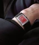 On-wrist | Jaeger-LeCoultre Grand Reverso 1931 “Rouge” | Stainless Steel | A Collected Man | Available Worldwide