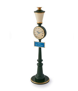 rare decorative clock Jaeger-LeCoultre Rue de la Paix 8-day alarm desktop lamp post green clock for sale online A Collected Man London