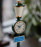 Paris lamp post 1960s Jaeger-LeCoultre Rue de la Paix 8-day alarm desktop lamp post green clock for sale online A Collected Man London
