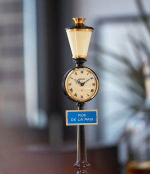 Rue de la Paix Lamp Post Clock | 8-day desk clock