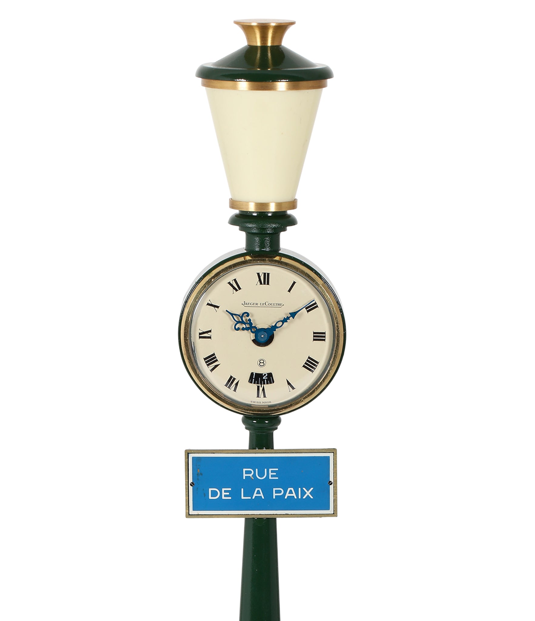 Jaeger-LeCoultre Rue de la Paix Desk Clock with 24-hour Alarm | British Racing Green