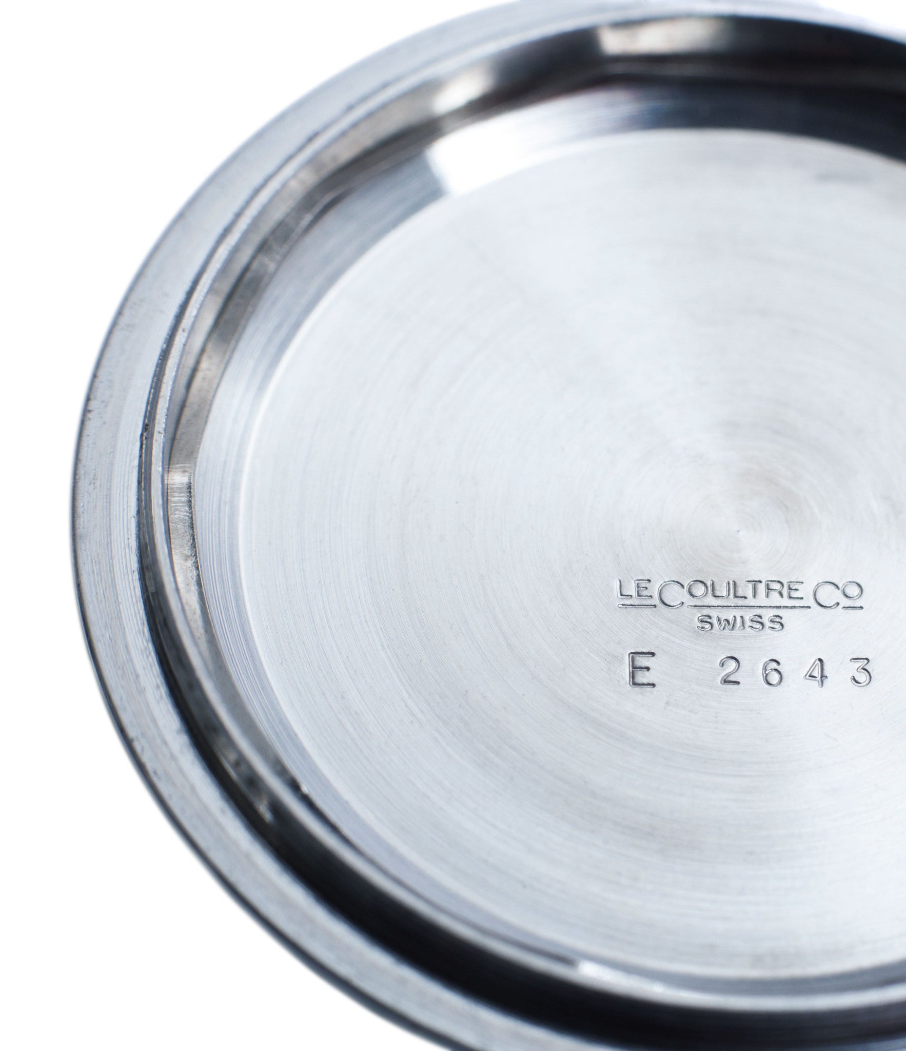 E2642 caseback LeCoultre Deep Sea Shark E2643 steel vintage chronograph online at A Collected Man London vintage watch specialist