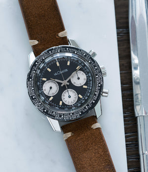 collect vintage watches LeCoultre Deep Sea Shark E2643 steel chronograph online at A Collected Man London vintage watch specialist