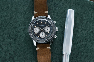 LeCoultre Deep Sea Shark E2643 steel vintage chronograph online at A Collected Man London vintage watch specialist