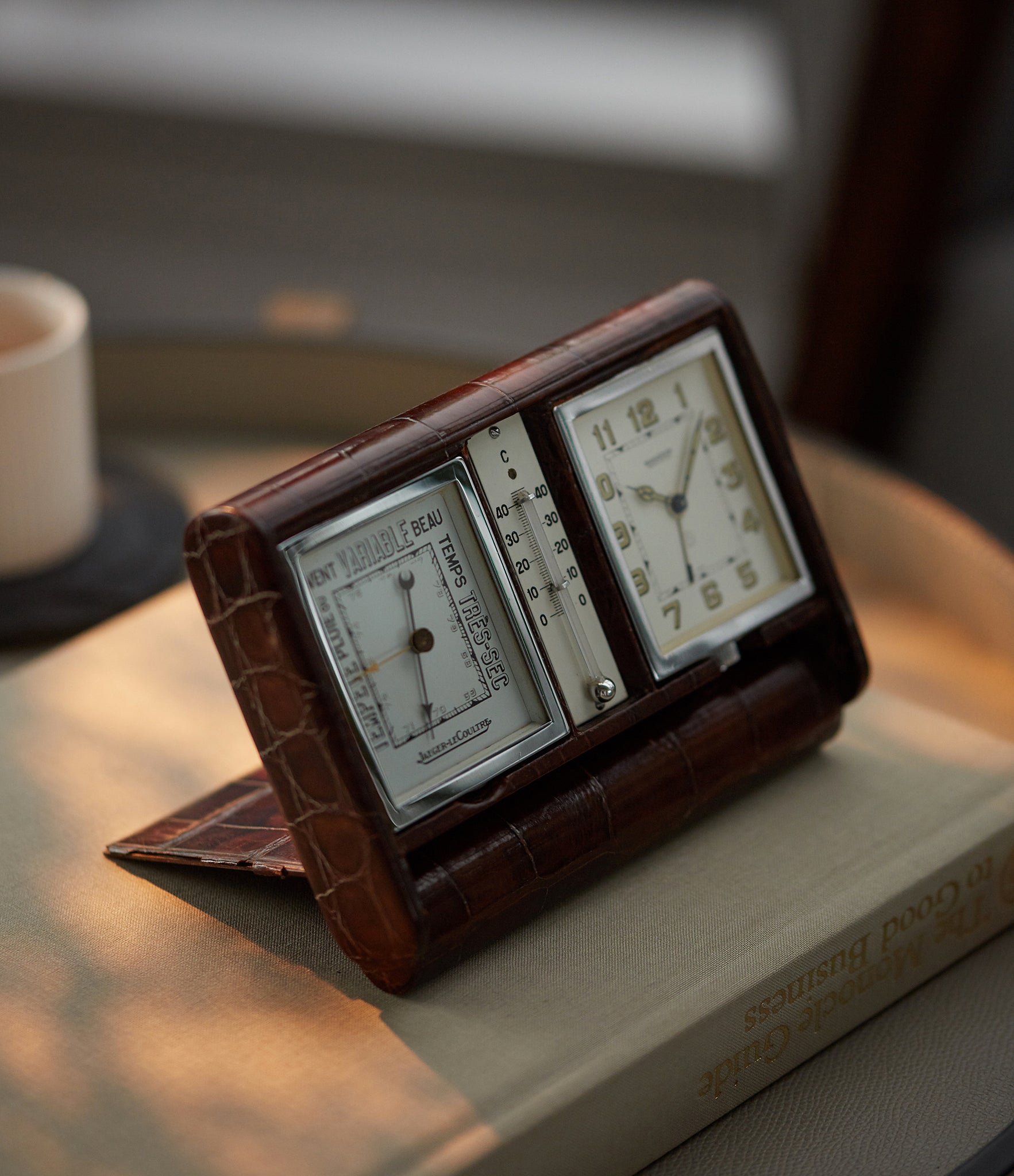 selling Jaeger-LeCoultre weather station travel alarm desktop vintage clock for sale online A Collected Man London