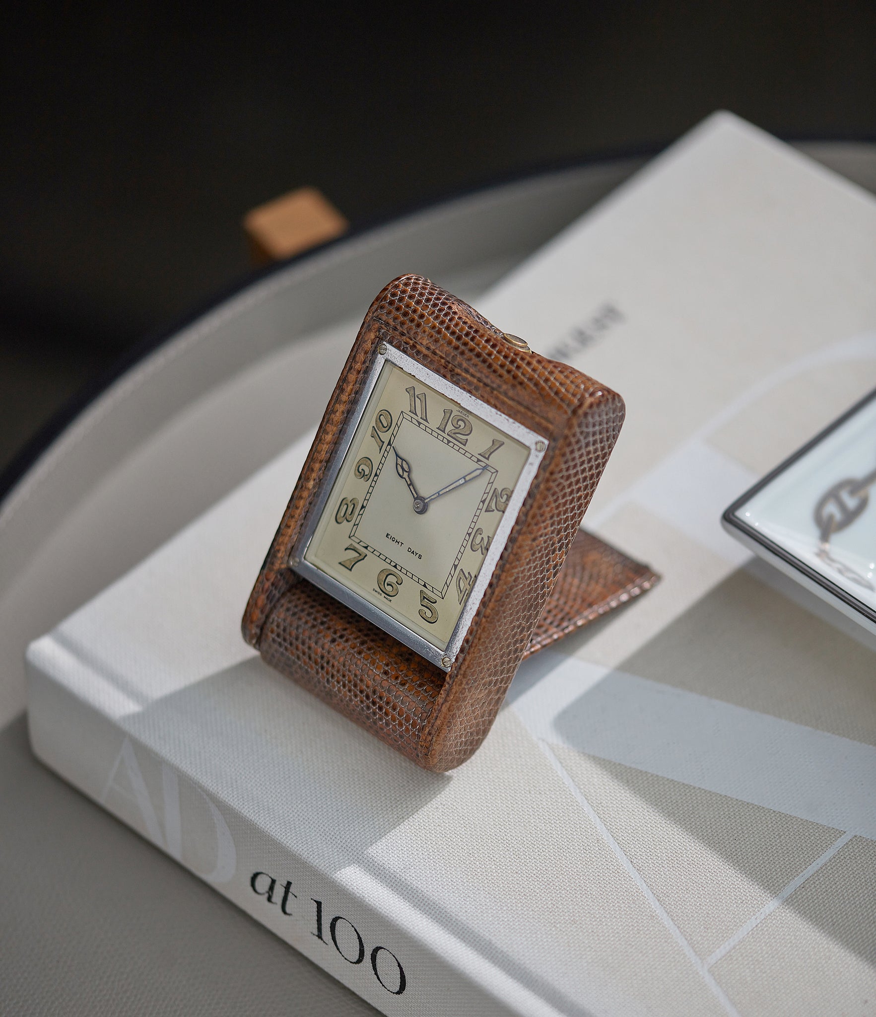 vintage Jaeger Kodak collectable travel clock with Art Deco dial for sale at A Collected Man London