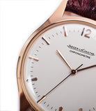 silver dial Jaeger-LeCoultre Geophysic Luxe 2985 rose gold rare vintage watch online for sale at A Collected Man London