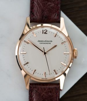 time-only dress watch buy Jaeger-LeCoultre Geophysic Luxe 2985 rose gold rare vintage watch online for sale at A Collected Man London