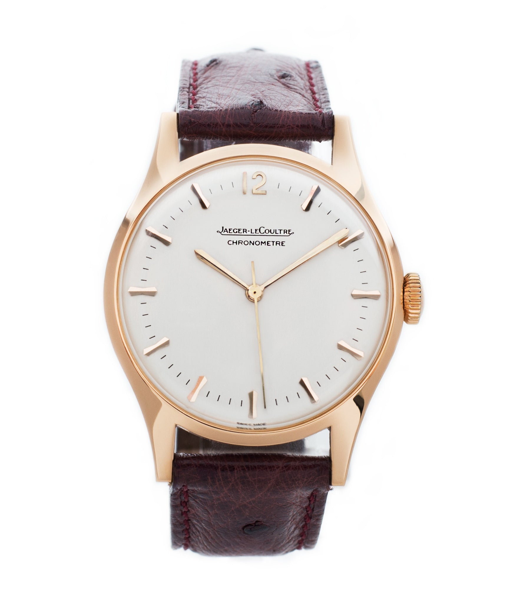 buy Jaeger-LeCoultre Geophysic Luxe 2985 rose gold rare vintage watch online for sale at A Collected Man London