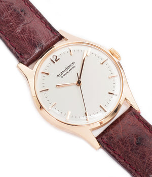 selling Jaeger-LeCoultre Geophysic Luxe 2985 rose gold rare vintage watch online for sale at A Collected Man London