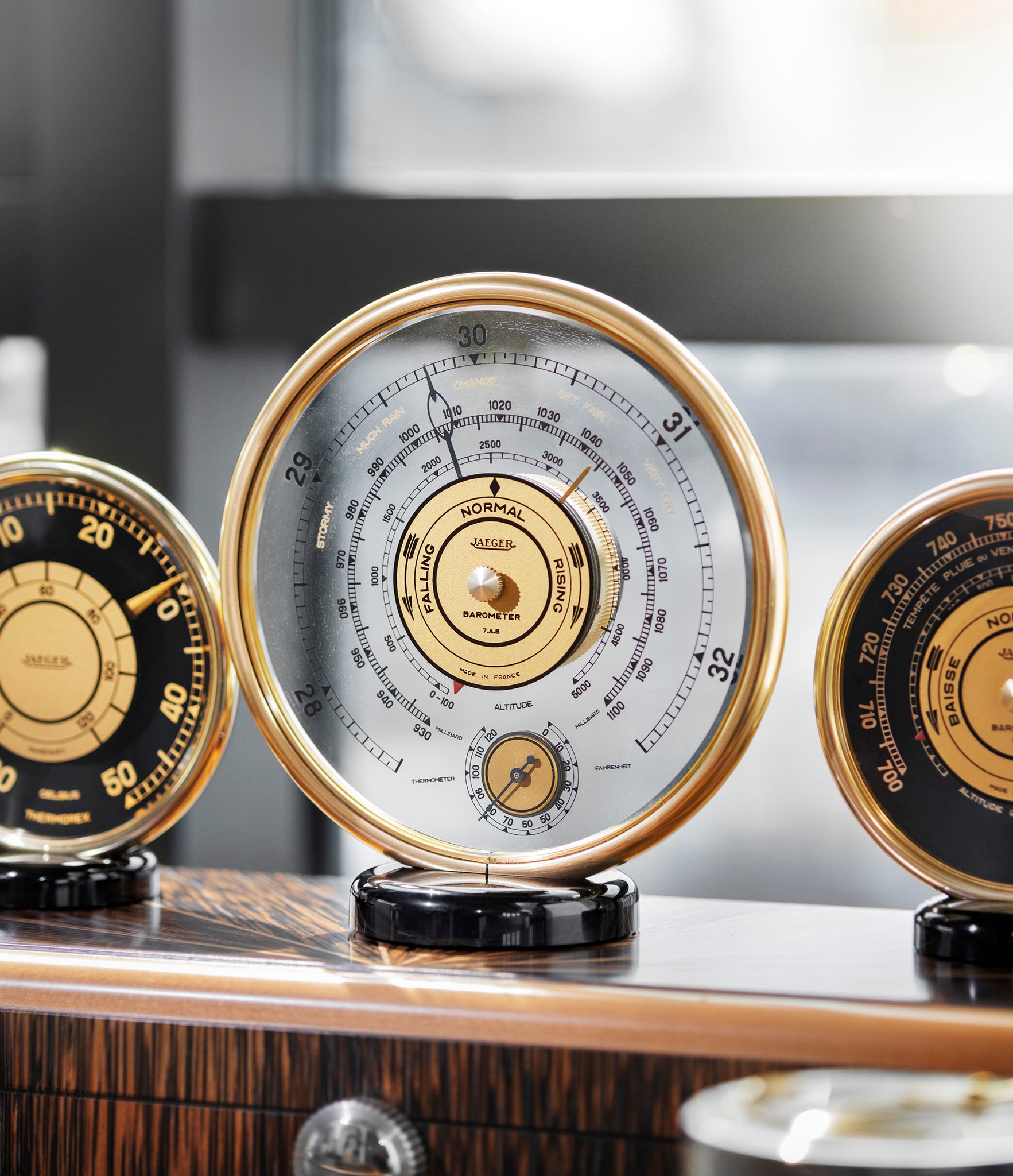Rare vintage Jaeger Barometer available at A Collected Man London