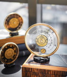 Rare vintage Jaeger Barometer with brass case available at A Collected Man London