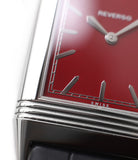 stepped case Jaeger-LeCoultre Reverso 1931 Rouge red lacquer dial dress watch online at a Collected Man London