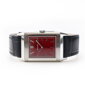 available buy Jaeger-LeCoultre Reverso 1931 Rouge red lacquer dial dress watch online at a Collected Man London