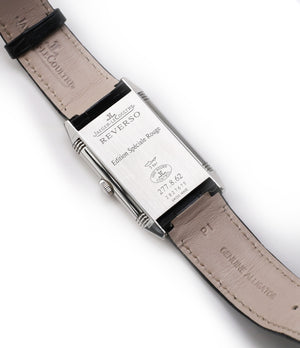 rare dress watch Jaeger-LeCoultre Reverso 1931 Rouge red lacquer dial dress watch online at a Collected Man London