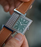 purchase men's watch pre-owned Jaeger-LeCoultre Grand Reverso 1931 Green London Flagship Edition engraved 