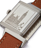 engraved pre-owned Jaeger-LeCoultre Grand Reverso 1931 Green London Flagship Edition