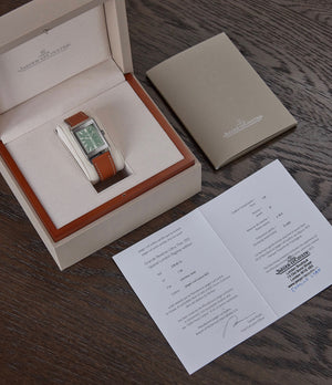 selling pre-owned Jaeger-LeCoultre Grand Reverso 1931 Green London Flagship Edition 