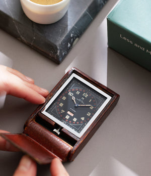 Jaeger Travel Clock with day and pointer date, 8-day | A Collected Man London | Rare Collectables