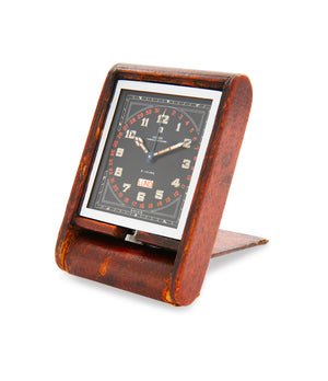 Jaeger Travel Clock with day and pointer date, 8-day |  A Collected Man London | Rare Collectables 