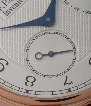 rare F. P. Journe watch Chronometre Souverain CS.RG.38 rose gold silver dial watch for sale online at A Collected Man London UK specialist of rare watches