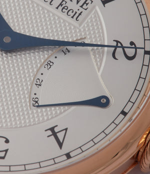 power reserve F. P. Journe Chronometre Souverain CS.RG.38 rose gold silver dial watch for sale online at A Collected Man London UK specialist of rare watches