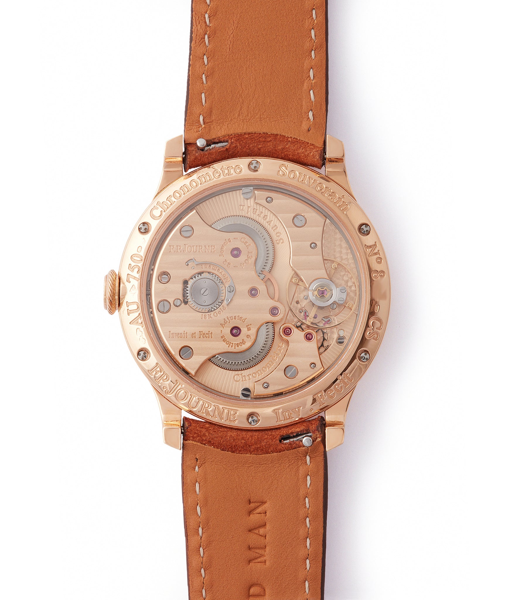 1304 F. P. Journe Chronometre Souverain CS.RG.38 rose gold silver dial watch for sale online at A Collected Man London UK specialist of rare watches