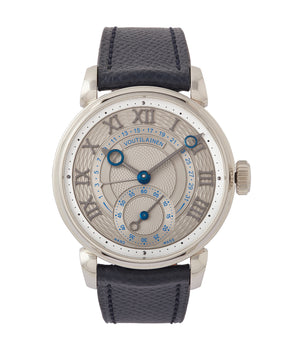 buy Voutilainen 217QRS Retrograde Date platinum dress watch for sale online at A Collected Man London approved re-seller of independent watchmakers