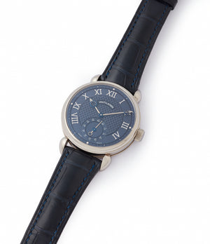 for sale Voutilainen watch Vingt-8 000 Cal. 28 blue dial white gold watch at A Collected Man London approved re-seller of independent watchmakers