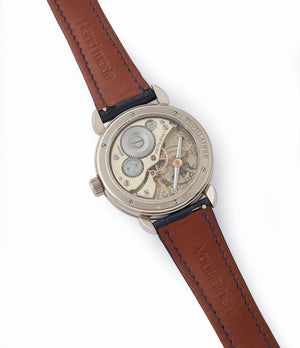 first Cal. 28 Voutilainen watch Vingt-8 blue dial white gold watch at A Collected Man London approved re-seller of independent watchmakers