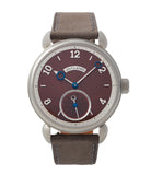 buy Kari Voutilainen Vingt-8 Limited Edition titanium burgundy red dial pre-owned watch for sale online A Collected Man London