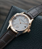 elegant gentlemen luxury watch Laurent Ferrier Galet Traveller Micro Rotor LF 230.01 rose gold watch additional prototype dial for sale online at A Collected Man London UK approved reseller of preowned independent watchmakers