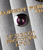 prototype Laurent Ferrier Galet Traveller LCF 007-AC unique stainless steel automatic Cal. LF 230.01 authentic pre-owned rare luxury dress watch from 2013 engraved prototype marks 
